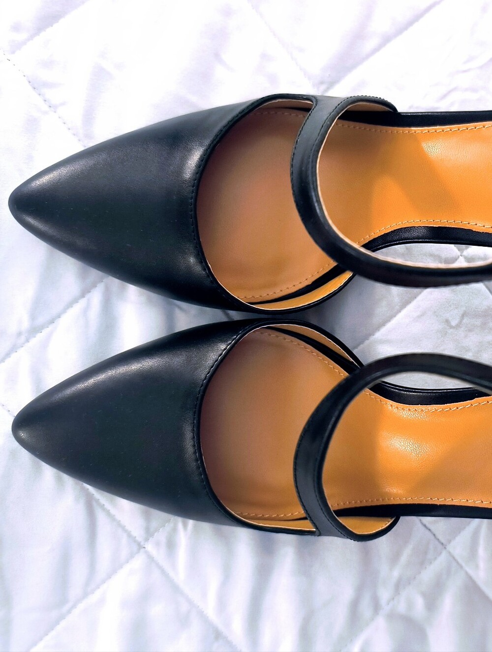 Black Pointed-Toe Mary Jane Pumps - Women